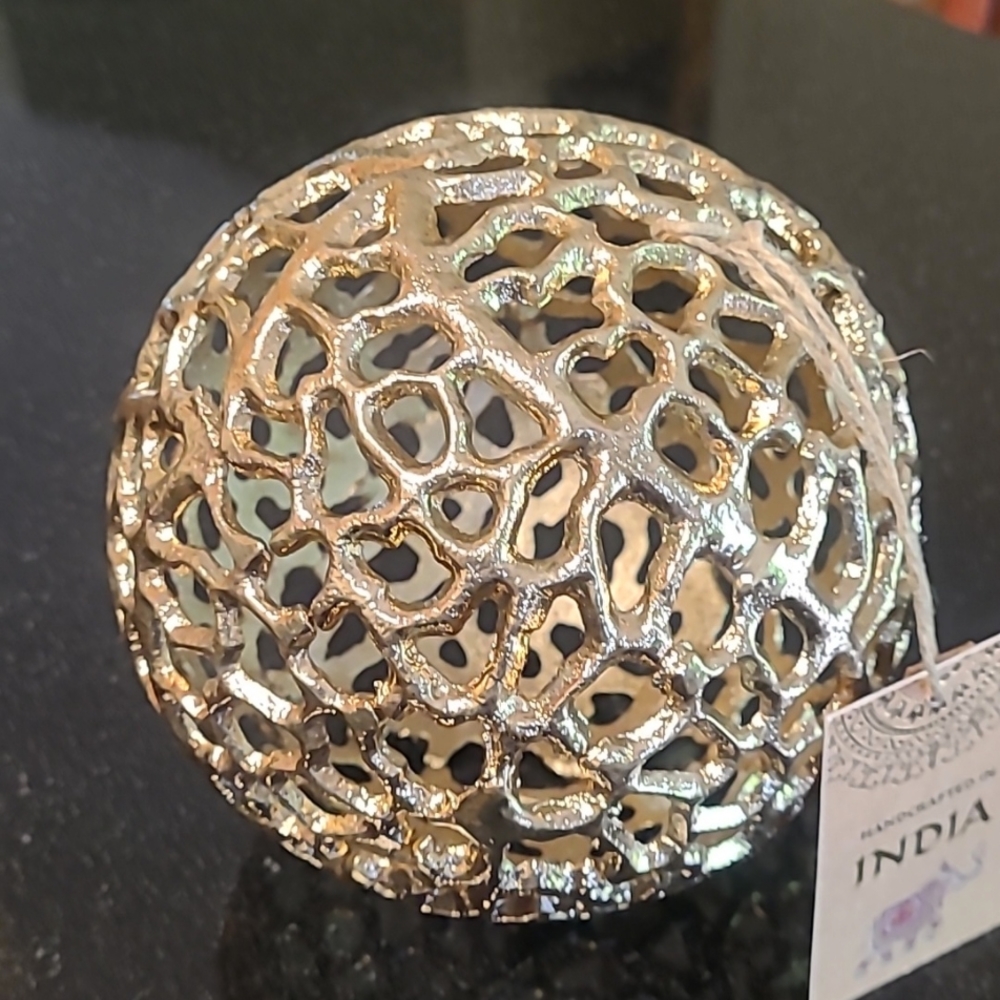 Gold Metal Decorative Sphere